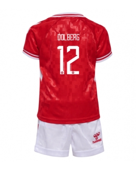 Danimarca Kasper Dolberg #12 Maglia Gara Casa Repliche Europei 2024 Bambino Danimarca Kasper Dolberg #12 Maglia Gara Casa Repliche Europei 2024 Bambino